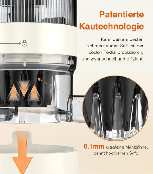 Entsafter, kein Vorschneiden von Obst und Gemüse nötig Entsafter, Saftreinheit bis zu 99,6%, 1,5 Liter - Image 4