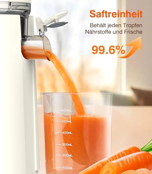 Entsafter, kein Vorschneiden von Obst und Gemüse nötig Entsafter, Saftreinheit bis zu 99,6%, 1,5 Liter - Image 3