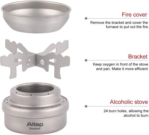 Titanium Alloy Alcohol Stove Mini Camping Stove - Image 7
