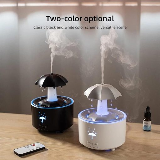 Umbrella Humidifier, Aromatherapy Diffuser, (with remote control) (white) - Image 4
