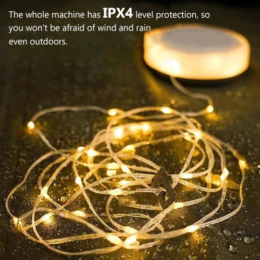 Camping fairy lights, rollable, 10m camping light string, USB port - Image 3
