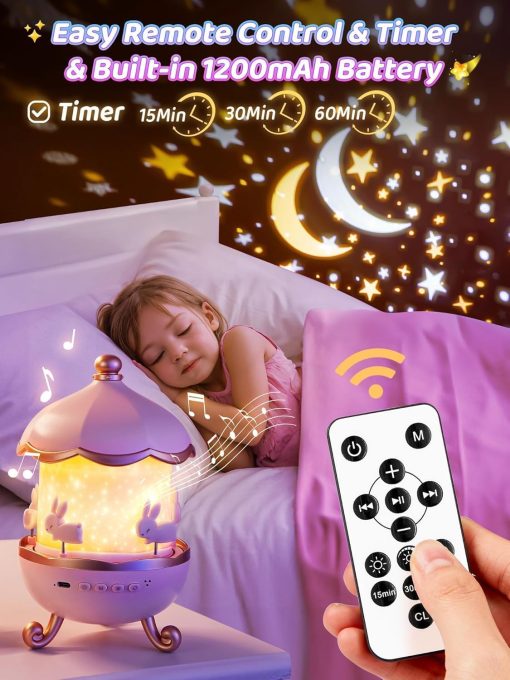 Baby night light projector for children's room, baby brightness night light - Image 3