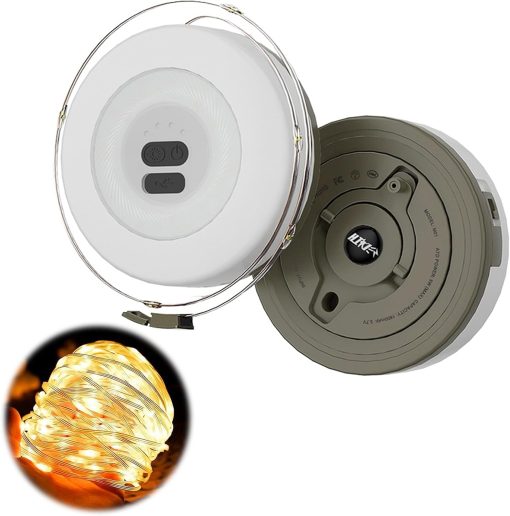 Camping fairy lights, rollable, 10m camping light string, USB port
