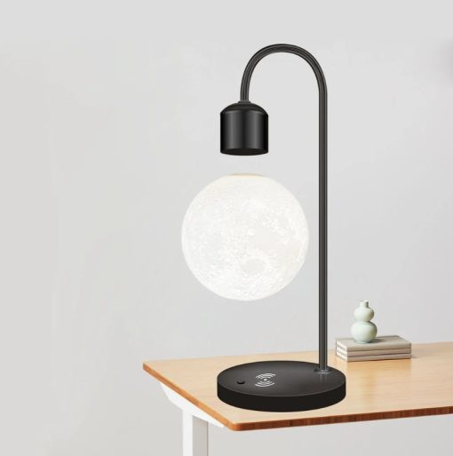 Levitating Moon Led Lamp With Wireless Phone Charger - Image 3