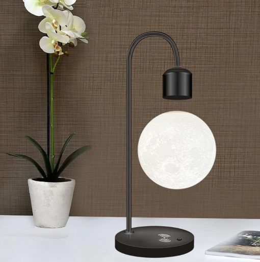 Levitating Moon Led Lamp With Wireless Phone Charger - Image 5